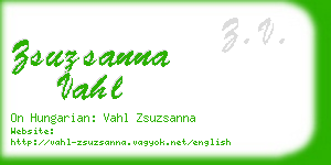 zsuzsanna vahl business card